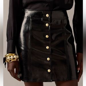 NWT J.Crew Faux Patent Leather Skirt, Size 4.